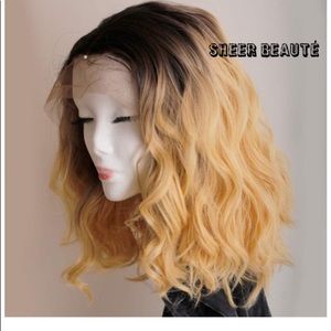 Sheer Dark Root Blonde Lace Front Wig